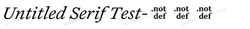 Untitled Serif Test字体转换